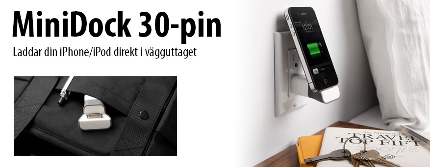 Bluelounge MiniDock med 30-pin kontakt tar hand om din iPhone!